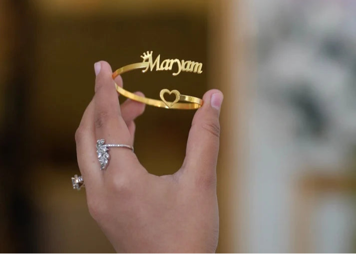 Customize Crown Name Bangle